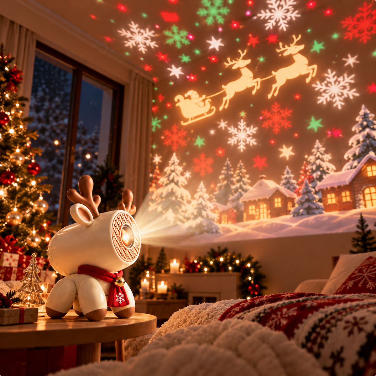 JollyDeer™ Christmas Smart Projector