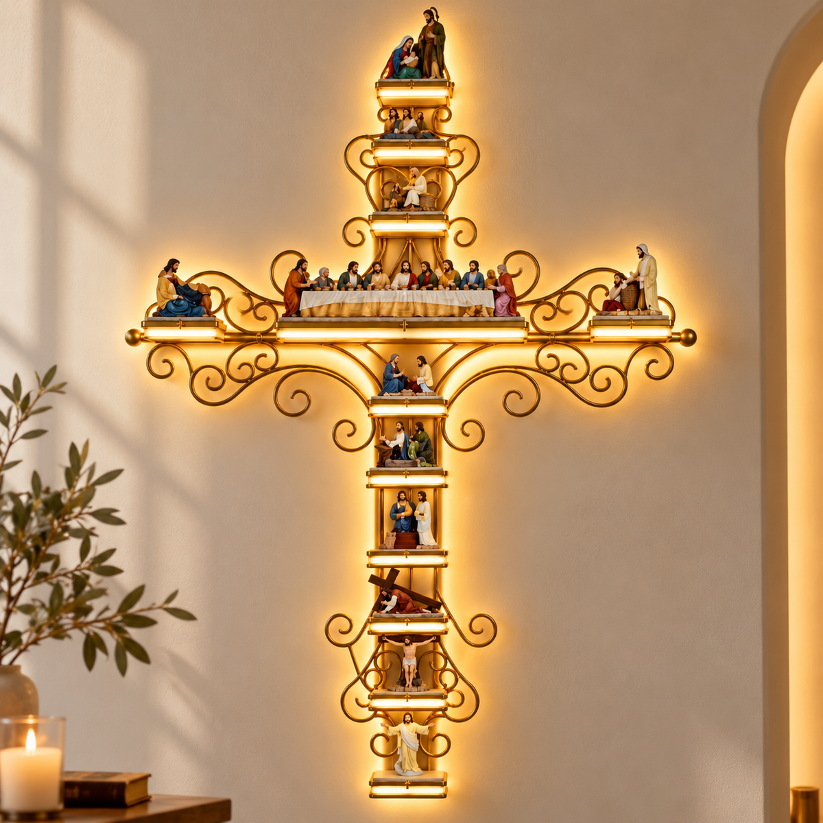 Jesus Cross Wall Display