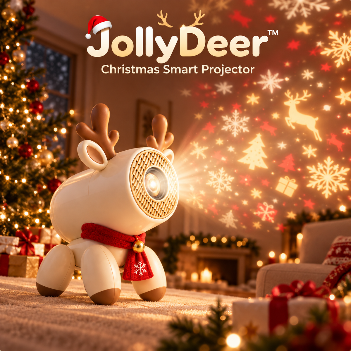 JollyDeer™ Christmas Smart Projector